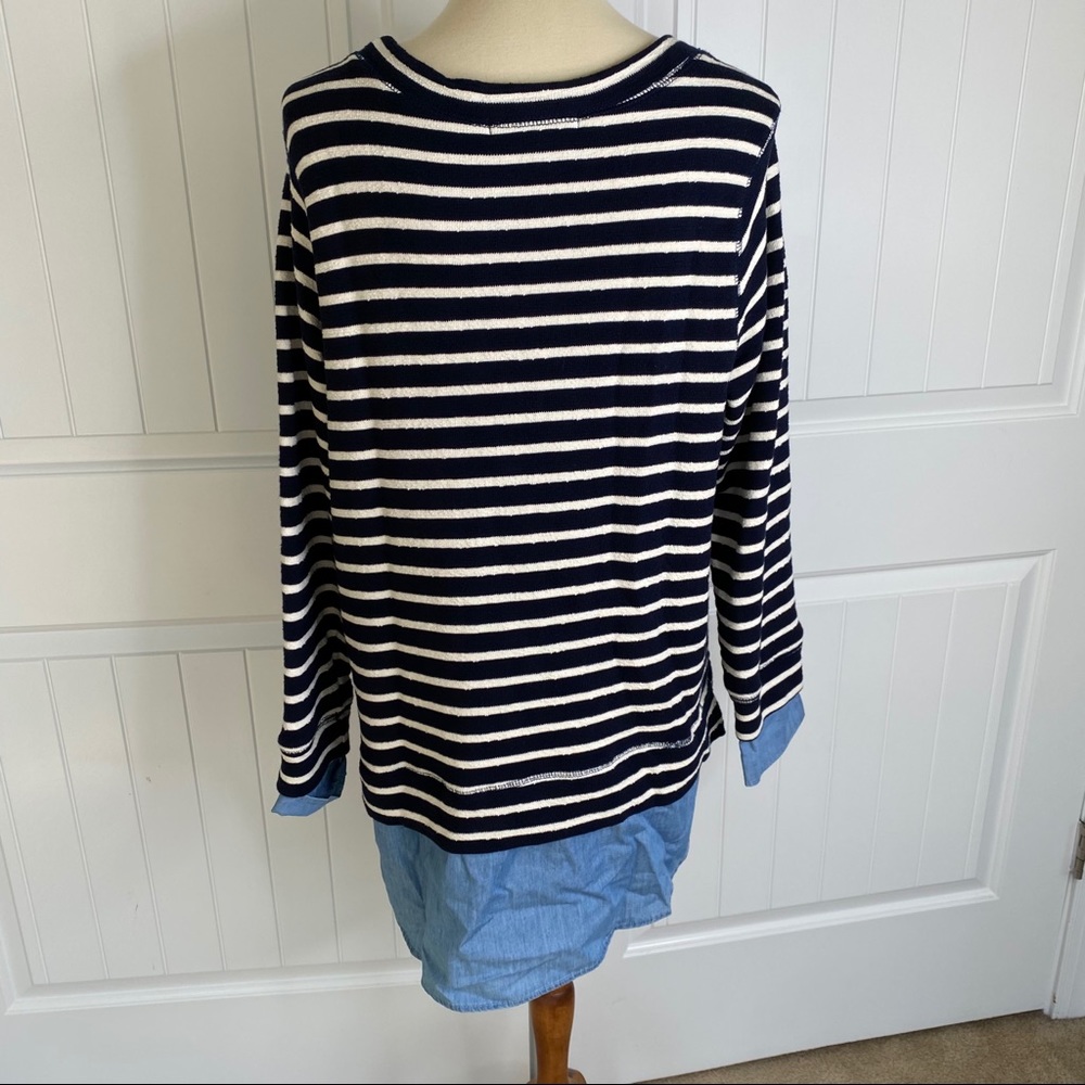 Fever NWT striped sweater top size 1X large - Picture 4 of 7